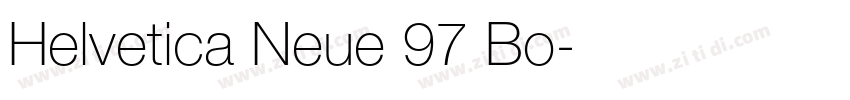 Helvetica Neue 97 Bo字体转换